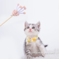 Wool Flower Wooden Stick Cat Toy Playing Wand